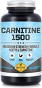 Carnitine 1500 - Acetyl L- Carnitine 1500mg Maximum Power Carnitine Suplement - Supports Energy, Memory, Focus and Weight Los Management - 120 Vegetarian Capsules