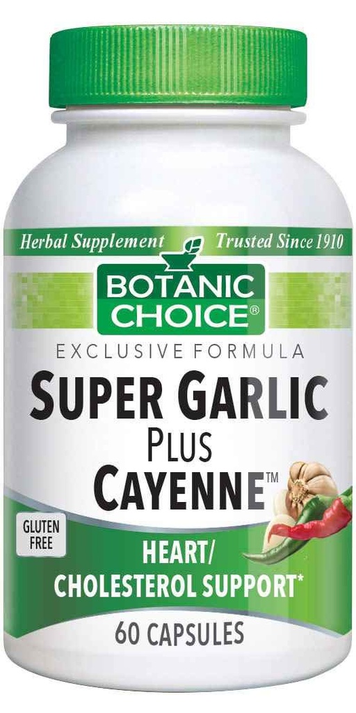 Botanic Choice Super Bawang putih Plus Cayenne, 60 Capsules