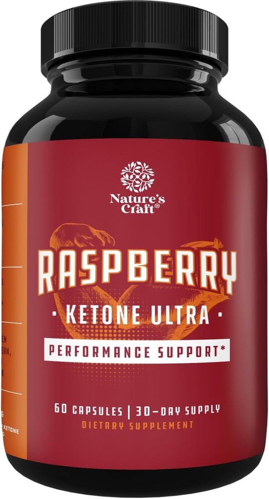 Raspberry Ketones Weight Loss Keto Suplement with Pure African Mango Apple Cider dan Green Tea - Natural Fat Burner Metabolisme Booster, Craving Control for Men and Women