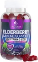 Imune Dukung Gummies dengan Ekstrak Elderberry - Sambucus Elderberry Gummy dengan Zinc & Vitamin C, Vegan Natural Support Ammune Support for Dewasa & Kid, Gummy Elderberry Vitamin - 120 Gummies