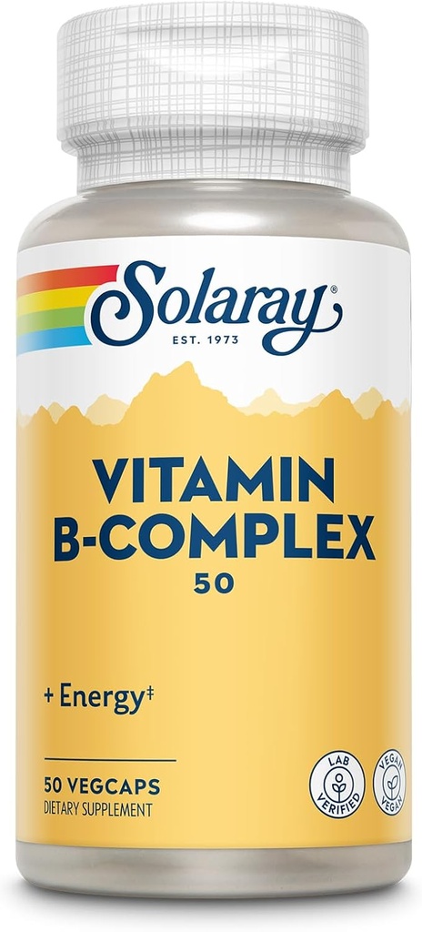 Vitamin B Filamin Kompleks 50 mg - Cellular Energy Vitamin - Metabolisme dan Dukungan Kesehatan Nerve - Vitamin B12, Vitamin B1, Niasin, Acid Folic, Biotin dan lainnya B Vitamin - VexCaps, 50