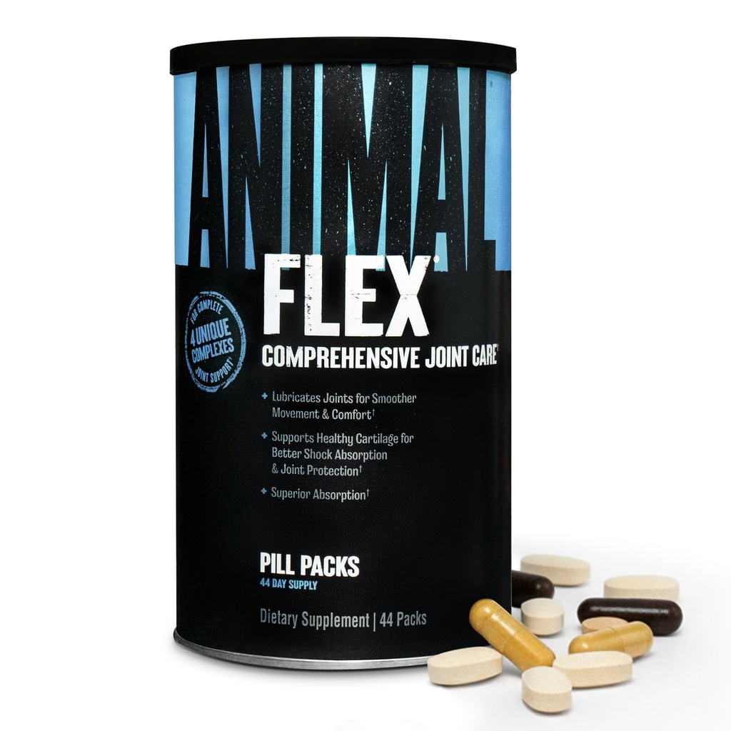 Animal Flex - Glucosamin Chondroitin Joint Supplement for Women and Men Discomfort with Turmeric, MSM, Boswellia for Cartilage, Joint Health, Muscles, Back, Knees, Shoulder, and Hip, 44 Packs
