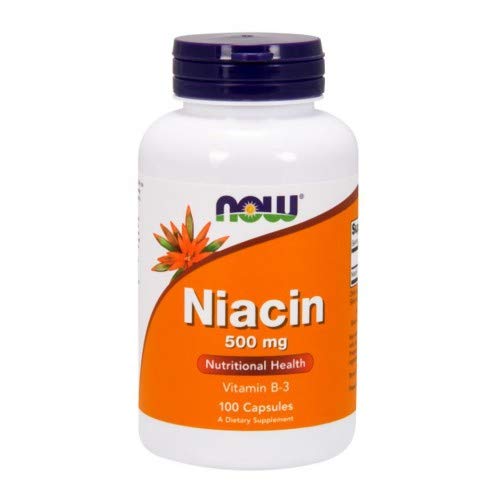 Sekarang suplemen Makanan, Niasin (Vitamin B-3) 500 mg, Essibe B-Group Vitamin *, Kesehatan Nuklin, 100 Kapsul