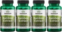 Extract Swanson Bambu - Natural Hair, Skin dan Nails Suplemen - 70% Formasi Konten Silica & Perkembangan Tulang - (60 Veggie Kapsul, 300mg Masing-masing) 4 Pack