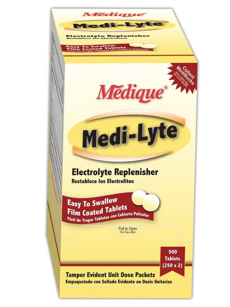 Medique MP030-33 Medi- Lyte Heat Relief Medication, Kapasitas, Volume, Standar, Putih (Paket 50)