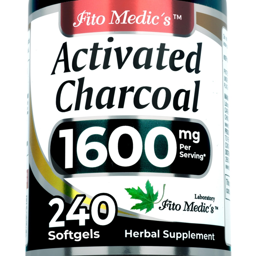 FITO MEDIC 'S Lab 124; Mengaktifkan Pill Arang 124; 1600 mg per Serving 14; 240 Caps 12.4; Diaktifkan Arang 124; Charcoal Capsules 124; Arang Pil 124;
