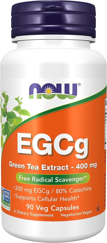 Suplemen, Ekstrak Teh Hijau EGCgg 400 mg, Scavenger Radikal Bebas *, 90 Veg Capsules