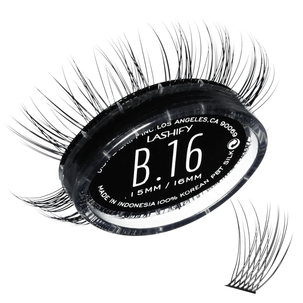 Lashify Bold 16mm Gossamer Extensions Refill, Black, DIY False Lashes for a Natural Look