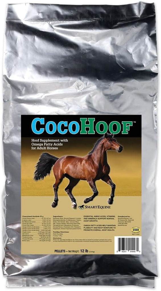 SmartEquine CocoHoof £124; Hoof Suplemen untuk Kuda 124; Biotin untuk Kuda Hooves 124; Kuda Vitamin dan Mineral Suppplemen 124; Menyediakan Acids Amino, Fatty Acids dan Vitamins 124; 12 LB