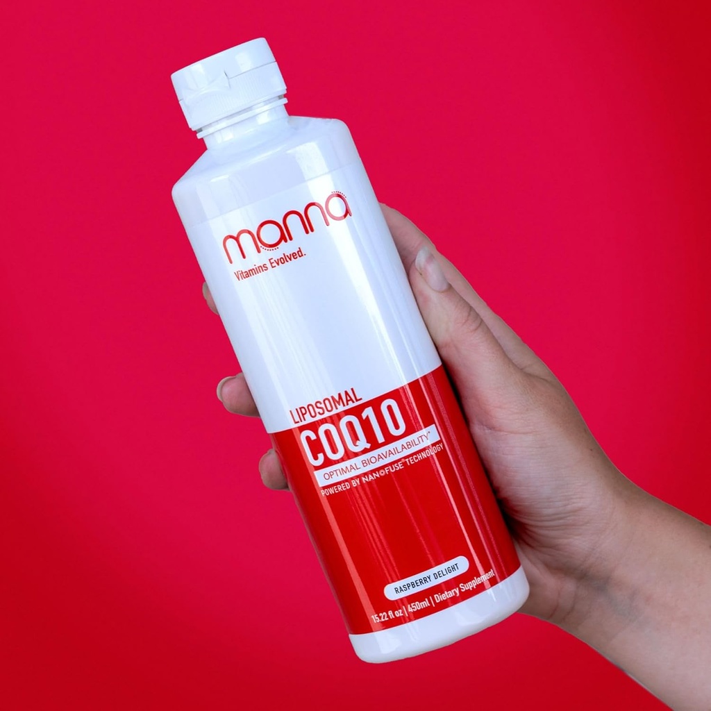 Manna Vitamin Evolusi Lipomal CoQ10 - Ultra Absorpsi Ubiquinone untuk Heart, Energy, Brain, Imune Dukungan - Antioksidant, Perlindungan Sel Untuk Penuaan Healthy - Vegan, 10x Better Absorpsi