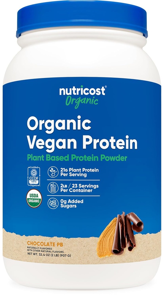 Nutricost Organic Vegan Chocolate Peanut Butter (2 LB)
