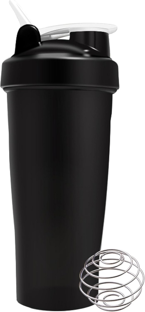 Protein Shake Bottle untuk Gym - Pre Workout Protein Piala Shake 20 Fl, Dishwasher Safe, BPA & Phtalat gratis Shaker Bottle Blender, Gym Shake untuk Protein Shake - Hitam atau Warna Random)