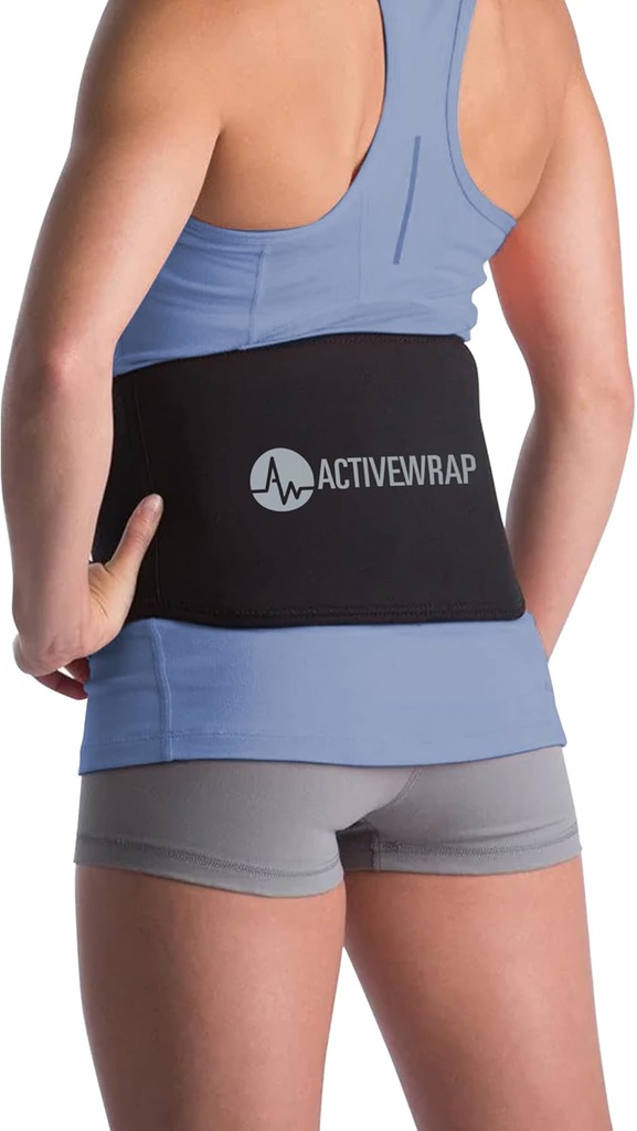 AktiveScrap - Kembali Paket Es untuk Kembali Pain, Swelling, Spoin, Spasm, Spasm, Stiffness dan More, Menggunakan Ice Pack untuk Injuries dengan Compression Strap, Gunakan Terapi Panas dan Dingin, Kecil / Medium