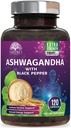 Aswagandha Suplemen 2100mg - Ekstra Kekuatan bubuk Ashwagandha & Root Extract dengan Black Pepper untuk Peledak Max, Suplemen Antioksidant Herbal untuk Perempuan & Men, Vegan, Non- GMO - 120 Capsules