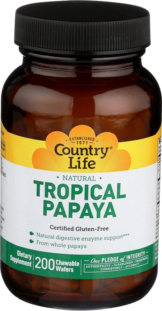 Pepaya Hidup Negara 25 MG Chewable, 200 CT