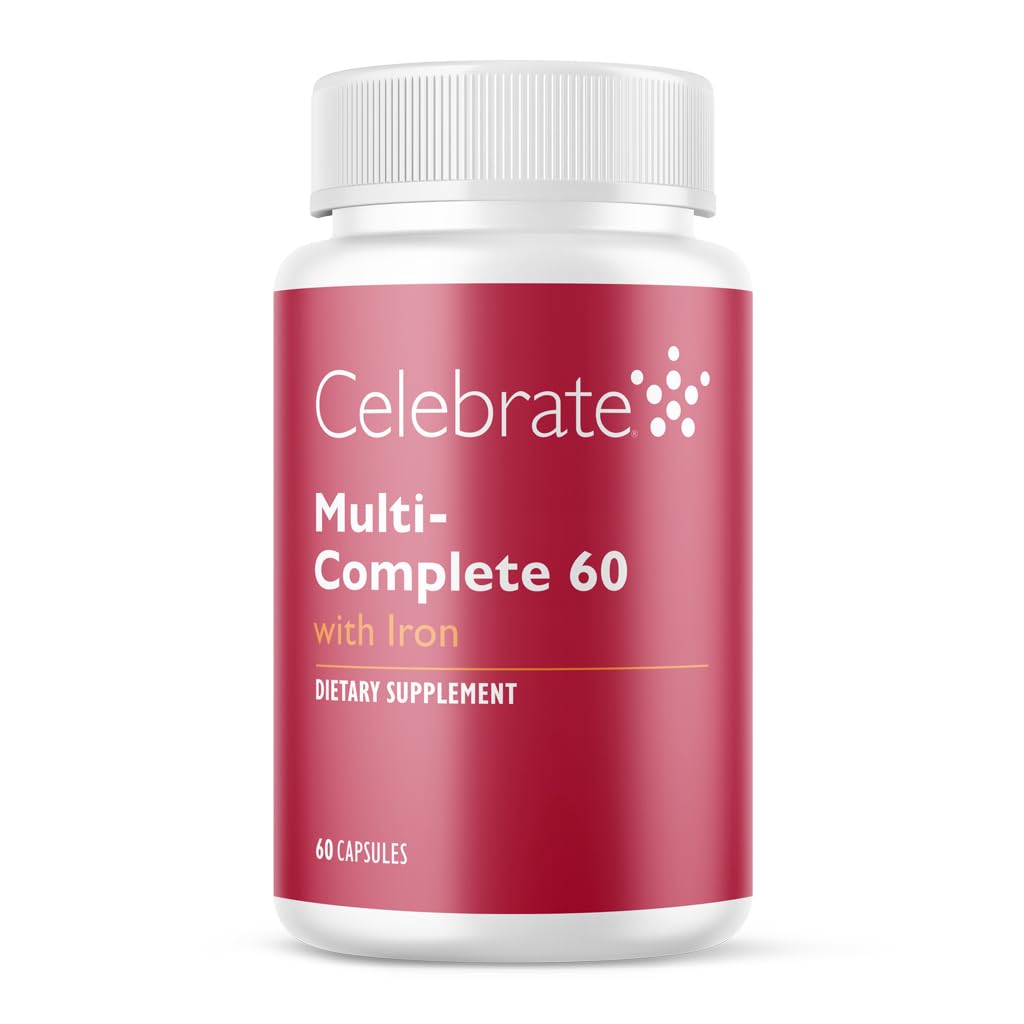 Merayakan Vitamin Multim- Complete, 60mg Iron - Daily Baritric Multivitamin untuk Sleeve Gastrectomy dan Gastric Bypass Pasien Bedah - Esculum Vitamin & Mineral (60 Capsules)