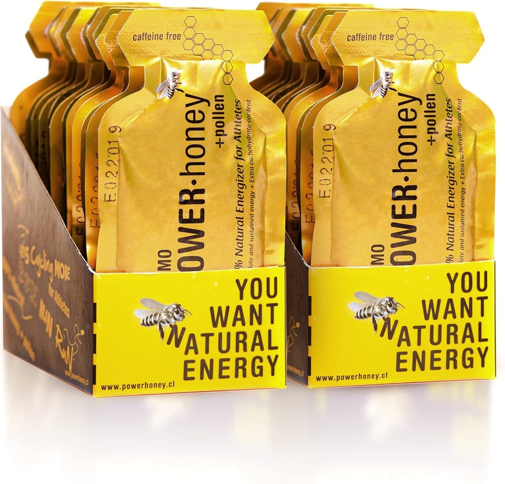 Power Honey Classic Energy Gel 124; 24 Units per Packs dari 1,3 Oz 124; Caffeine Free