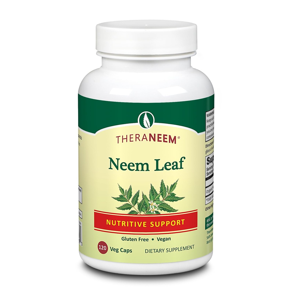 TERANEEM Neem Leaf Capsules - Dukungan Nuklir Kuat dengan Antioksidan Lebih - Vegan, Gluten Bebas, 60 Hari Jaminan - 120 Hamba, 120 VexCaps