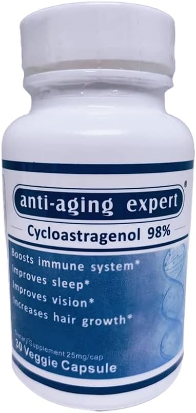 Cycloustragenol 98% Micronized 25mg, 30 Vegetarian Capsules, 1 Botol