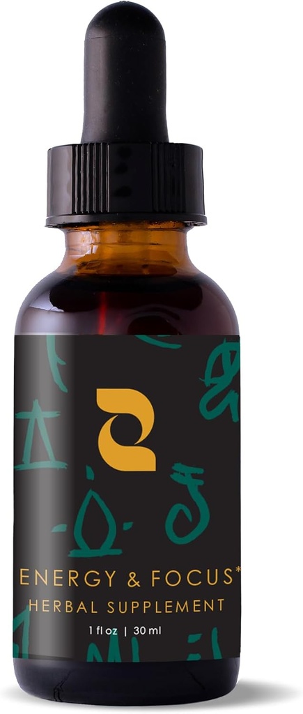 Redmint Energy & Focus Herbal Tincture 124; Herbal Suplemen Didirikan di Kebijaksanaan TCM Kuno 124; Dukungan Alam untuk Energi Boost dan Sharpen Fokus dengan Ashwagandha, Rhodiola, Schisandra, Kudus Basil 124; 30 ml