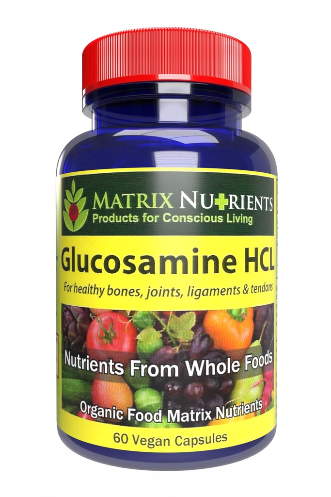 GLUCOSAMINE HCL - Cartilage Builder! Pertahankan Joints Sehat, Bones, Ligaments dan Tendon. Tingkat penyerapan hingga 98% - Kapsul Vegan (60ct)