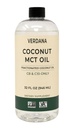 Verdana Food Grade MCT Oil 32 oz - untuk Keto Coffee, Unflagranted Natural Oil Pulling & Massage - 100% Coconut Drationated Oil - Medium Chain Trigliserides C8 - Non-GMO, Kosher