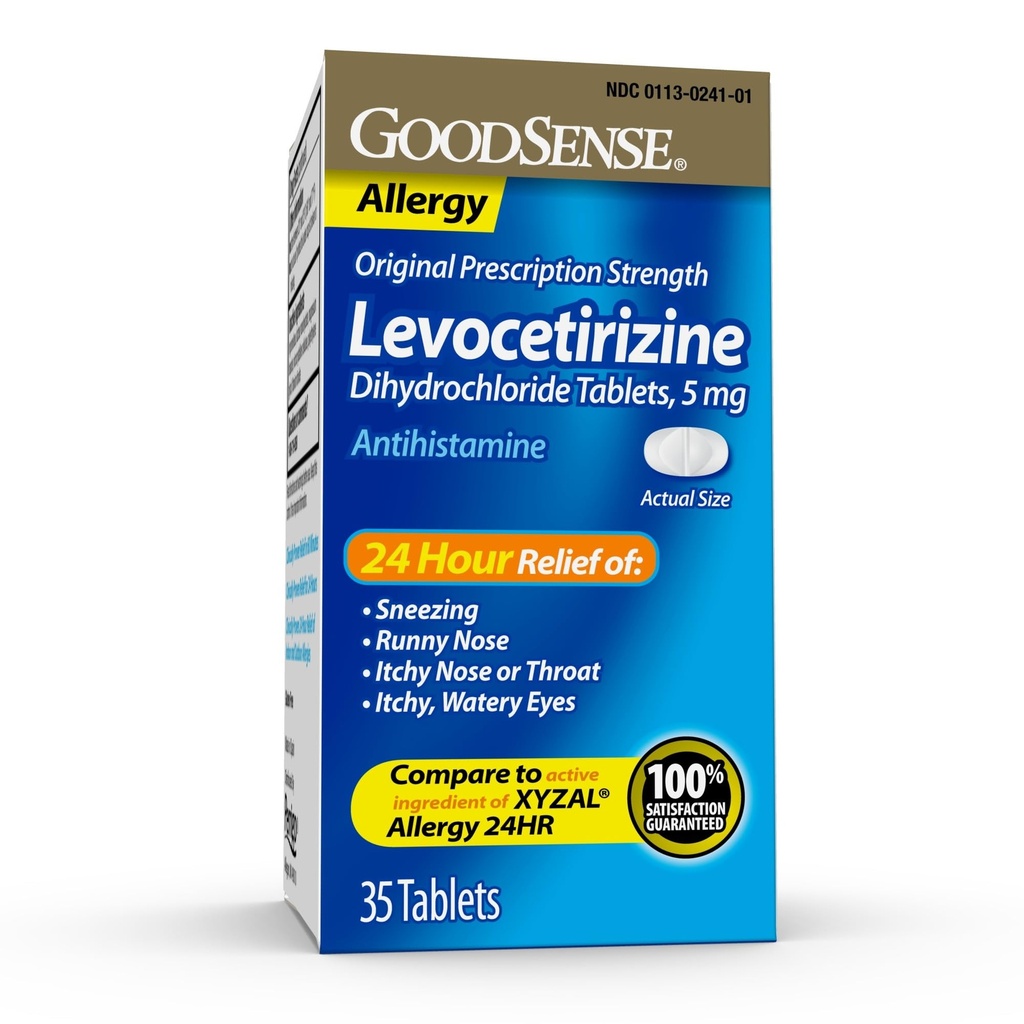 Baik Sense Levetirizine Dihydrochloride Tablet, Antihistamin, 5 mg, 35 Cacah (Paket 1)