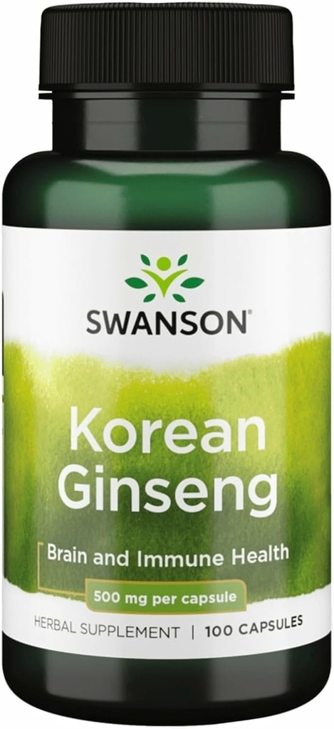 Swanson Korea Ginseng 500 Juta Grams 100 Capsules