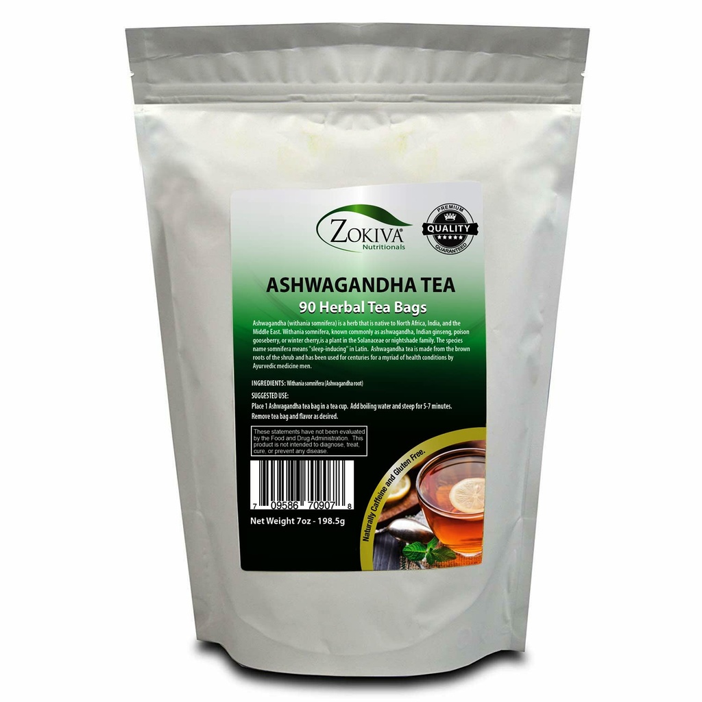 Ashwagandha Tea Organic 90 Bags Premium Quality 100% Murni Root -Withania Somnifera