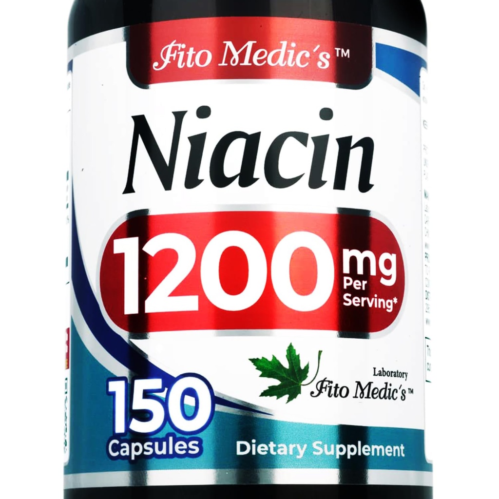Lab - Niasin - Vitamin b3- 1200 mg per Serving, 150 Kapsul B3 niasin - Ultra tinggi Absorpsi.