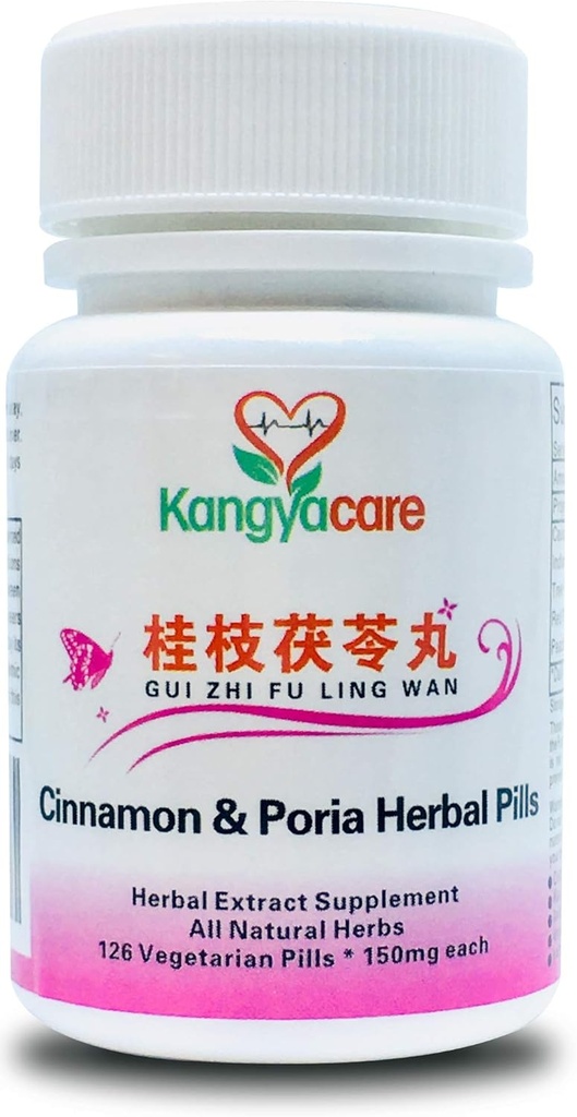 GUI Zhi Fu Ling Wan Ling Nasabah - Cinnamon & Polls - Bantuan Cycle Relief Alam - Bantuan Menstrual Cramps, Bloating, Ketidaknyaman- Kesehatan Wanita - Semua Natural - 126 Ct (1 Botol)