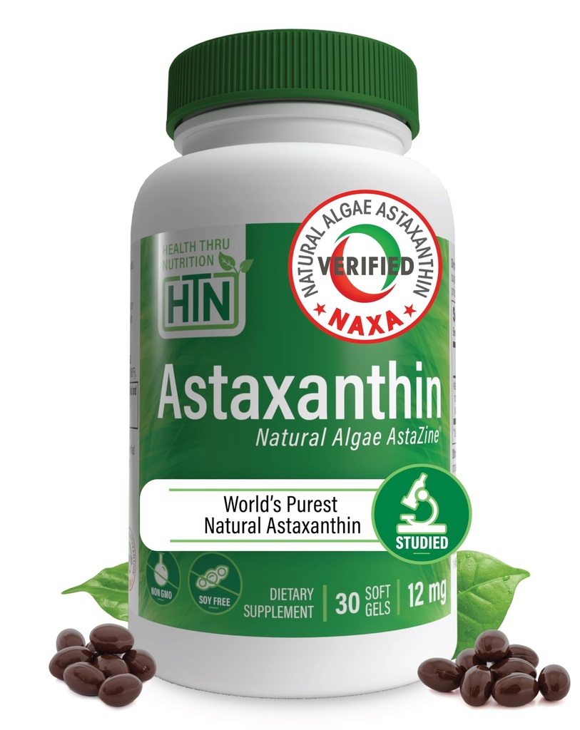 Health Thru Nutrection Astaxanthin Triple Power 12mg Tambahan 30 Softgels 124; AstaZine dari Algae Ditanam Organically di Pristine Himalaya Water 124; Skin and Vision Support