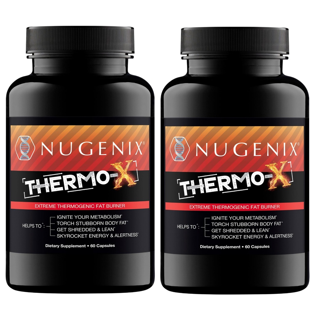 Thermo-X Nugenix: Thermogenic Fat Burner Tambahan untuk Pria, Akselerator Metabolik Ekstrim, 120 Cacah