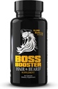Bossman Boss Booster Supplemen - 60 Kapsules - MSM dan 10.000 MCG Biotin Beard Growth Vitamin untuk Pria - 30- Day Suppply