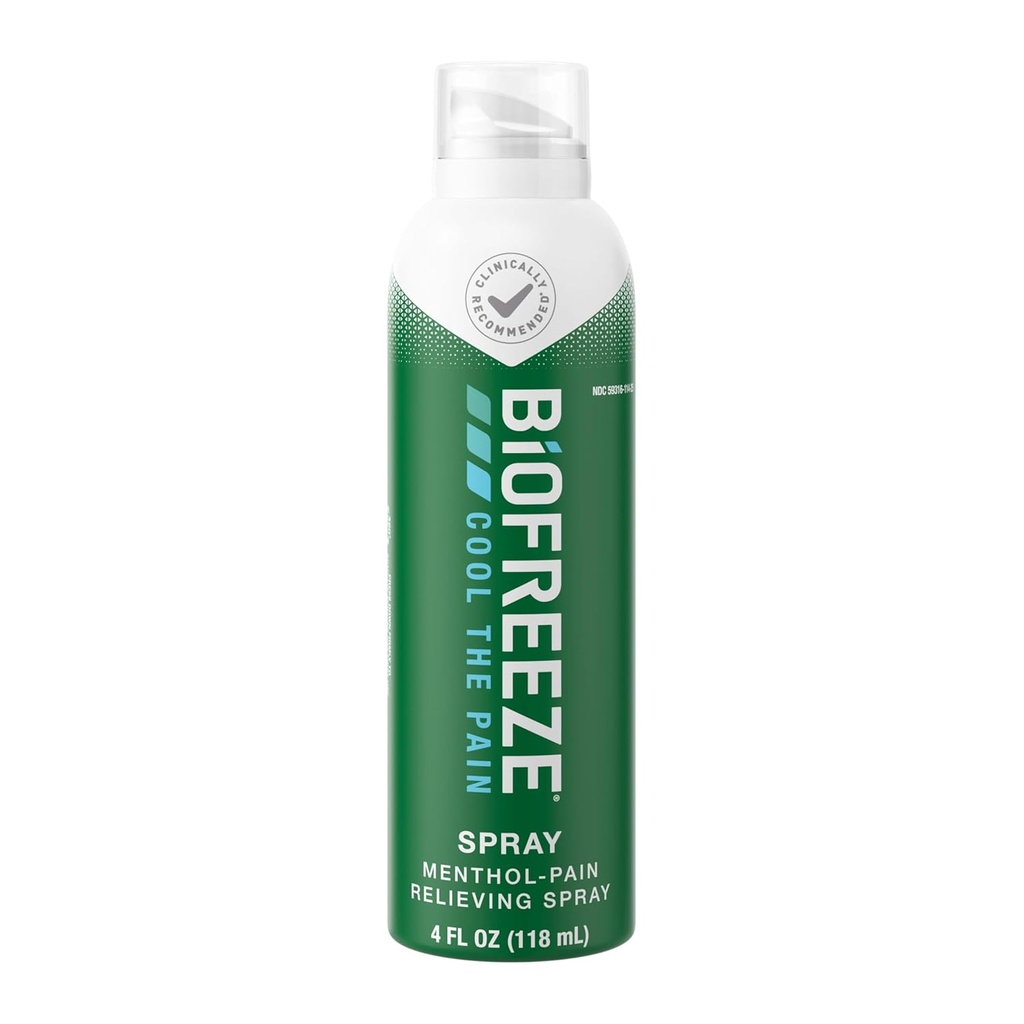 Biofreeze Pain Relief Spray, Arthritis Pain Reliever, Knee & Loft Back Pain Relief, Sore Muscle Relief, Neck Pain Relief, FSA Elignightly, 4 FL OZ Biofreeze Menthol Spray