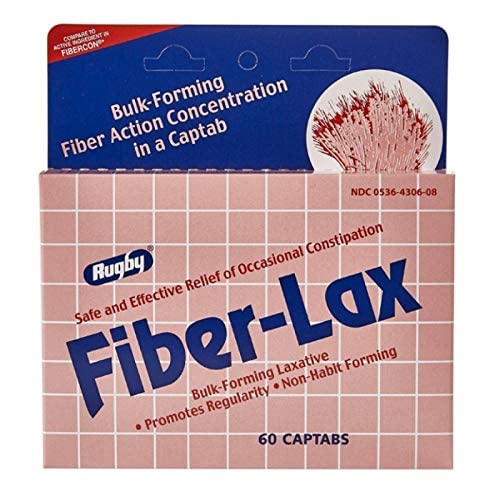 Rugby Fiber- Lax Polycarbo 500 Mg Tablet 60 Ea