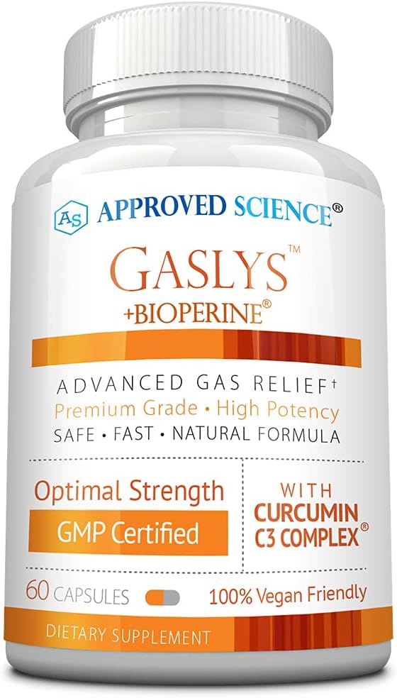 Disetujui Science ® Gasly ™ - Soothe Digetical Tract, Leviates Gas and Stomach Cramps - Artichoke Powder, Ginger, Fennel Benih - 60 Count - Paket 1