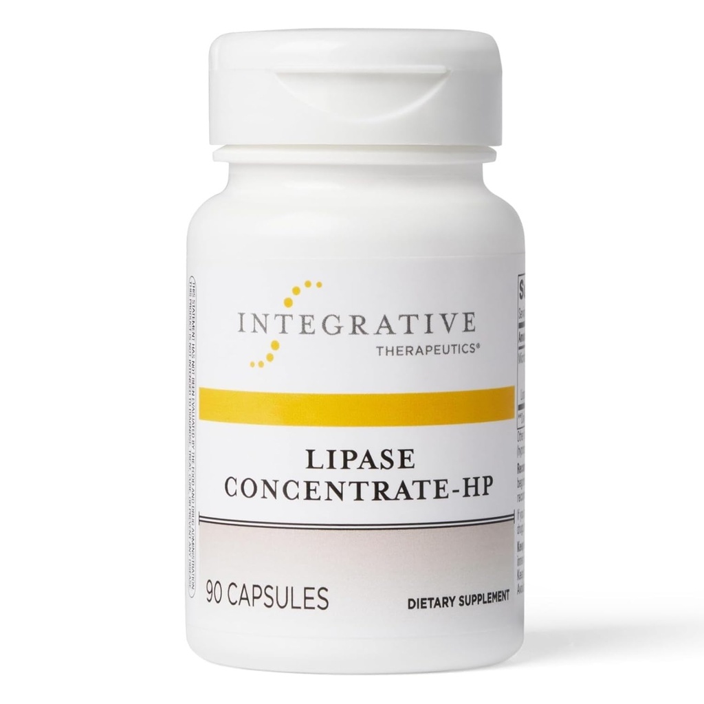 Integratif Therapeutics Lipase Concentrate- HP - Enzyme Suplement for The Ditraffic of Fats - Nutrient Absorpsi & GI Tract Health Support * - Dairy-Free & Vegan - 90 Count (45 Pelayan)