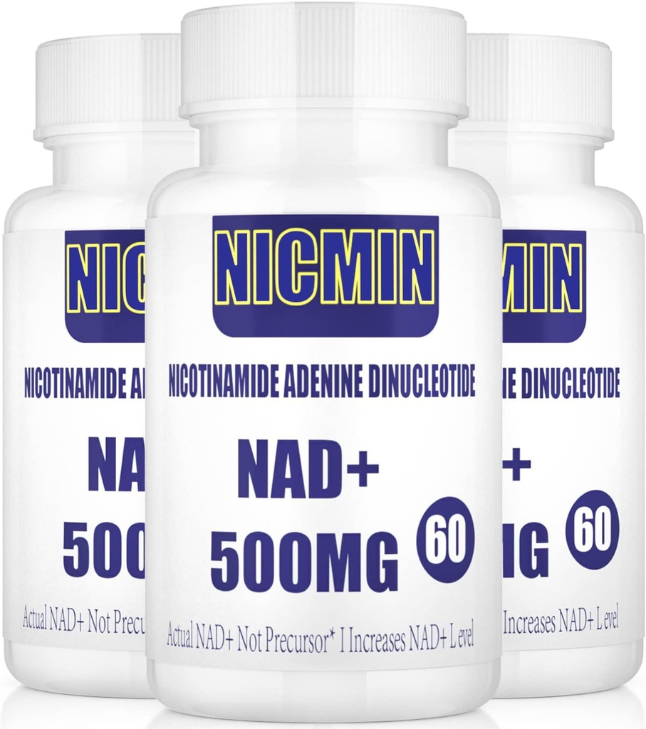 Liposomal NAD + 500mg dengan TMG 300mg, Atual NAD + Suplement (Not a Preresor) More Efisient than NMN, Nicotinamide Riboside Alternative for Cell Energy, Healthy Aging and Muscle Repair 180 Capsules