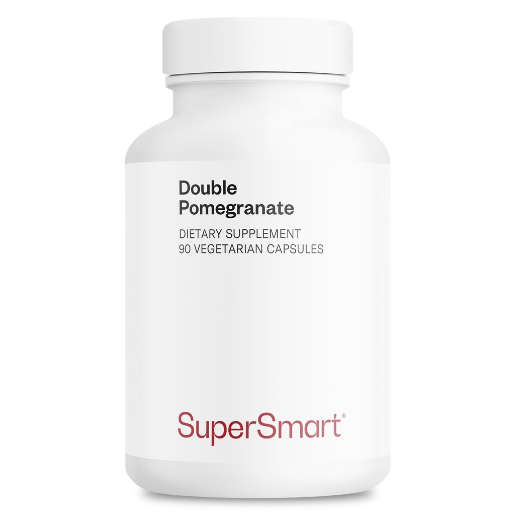 Supersmart - Double Premetiate (High Power) - 90% Ellagic Acid & 40% Punicalamingins - Pometate Extract Suplement - Advanced Antioksidant 126-GMO & Gluten Free - 90 Vegetarian Capsules