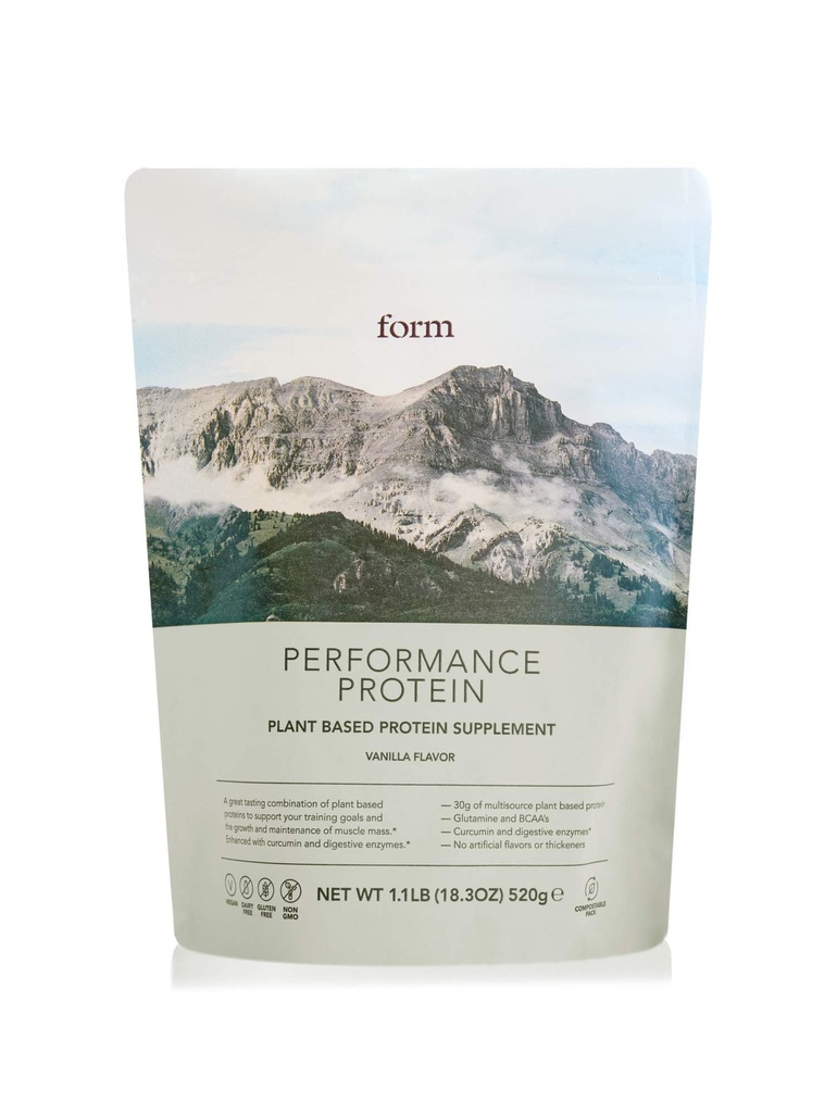Form Performance Protein Vegan Powder - 30g tanaman berbasis Protein per Serving, dengan BCAA dan Digetical Enzymes. Perfect Post Workout. Rasanya enak dengan Just Water! (Vanilla)