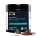 Empat Rover Leaf Red Rover - Anjing Suplemen Traktur Uriner - dengan Vitamin dari berry Organik dan Apple - Sumber baik Polyphenid dan Antioksidants - 30 Large Dog Servings