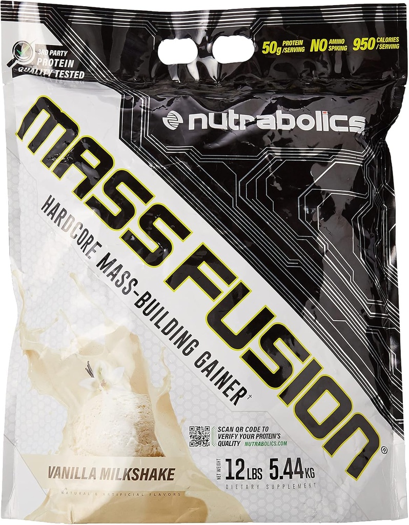 Nutrabolics Mass Fusion (Vanilla Shake, 12 Ib (29 Pelayan))