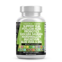 Clean Nutraceuticals Slippery Elm Psyllium Husk Pre Probiotic Digetical Gut Health Suplement dengan Aloe Vera Cascara Marshmallow Root DGL Licorice Senna