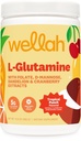 Wellah L-Glutamine Powder Tropical Punch (50 Pelayan) - 5g L- Glutamine Per Serving, Dipermanis dengan Stevia