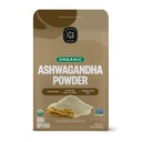 FGO Organic Ashwagandha Root Powder, 16oz Resleable Bulk Bag, None-GMO, India Ginseng, Withania Somnifera, Sourced from India (Paket 1)