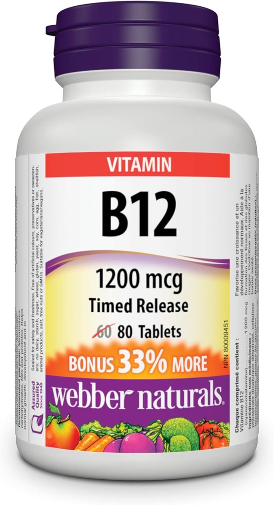 Webber Vitamin B12 Timed Rilis 1200mg 80 tablet