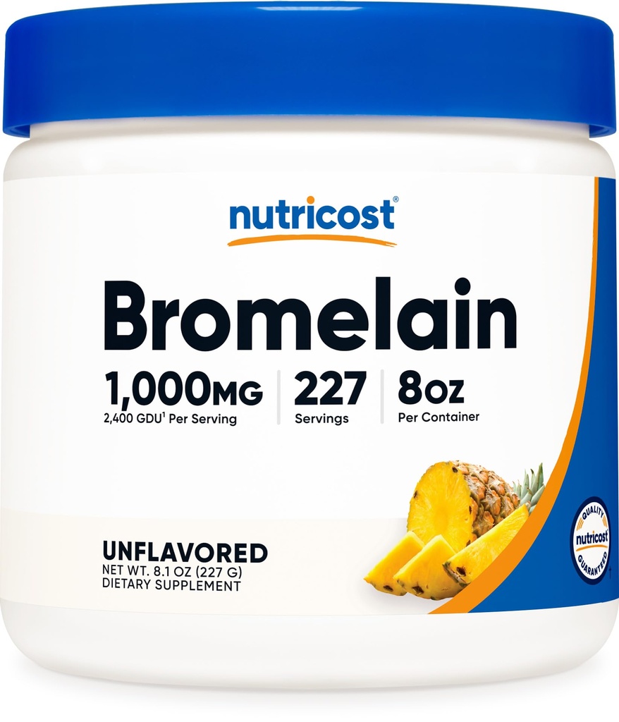 Nutricost Bromelain Powder 8 OZ - Non- GMO, Vegetarian, Gluten Free