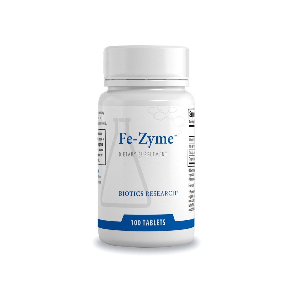 Ahli Biotika Research Fe- Zyme 25 Milligram Iron, Ditambahkan Zinc dan Copper, Mendukung Produksi Sel Darah Merah Normal, Tingkat Energi Kesehatan 100 Talet