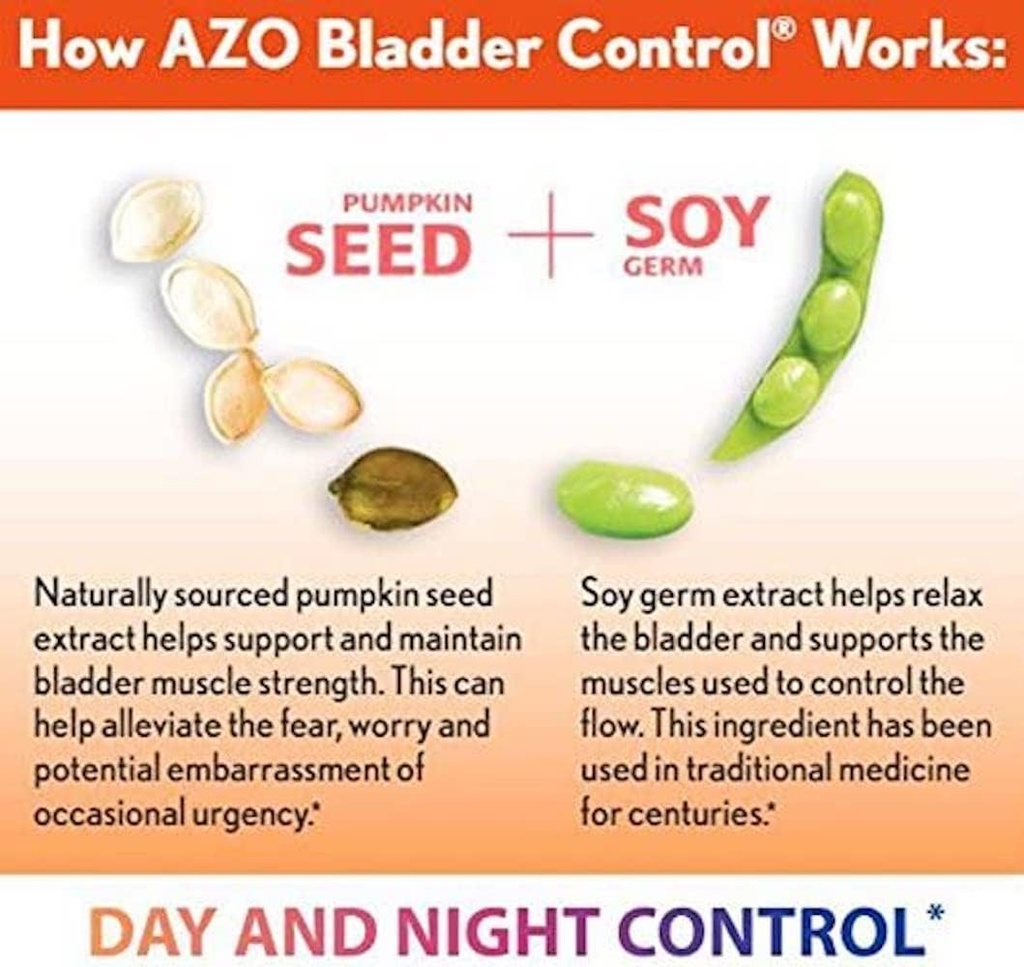 AZO Cranberry Tract Health Ditary Supplement (100 Count) + Bladder Control with Go- Less Daily Supplemen (72 Count)